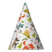 Cute Woodland Animals Personalised Photo Party Hat (Right)