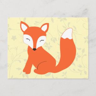 Cute Woodland Baby Fox Postcard