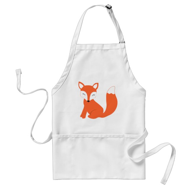 Cute Woodland Baby Fox Standard Apron (Front)