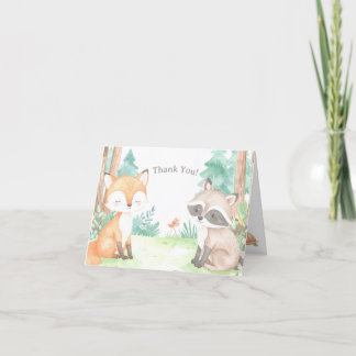 Cute Woodland Baby Shower Theme Invitation