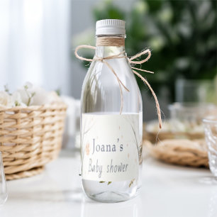 Cute woodland baby shower water bottle label