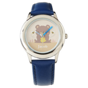 Cute Woodland Bear and Bees Kids Watch
