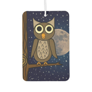Cute Woodland Bird Artwork Car Air Freshener