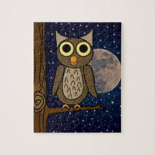 Cute Woodland Bird Artwork Jigsaw Puzzle