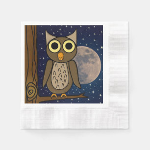 Cute Woodland Bird Artwork Napkin