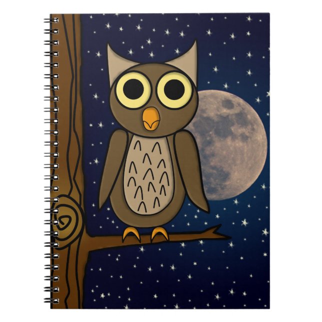 Cute Woodland Bird Artwork Notebook (Front)
