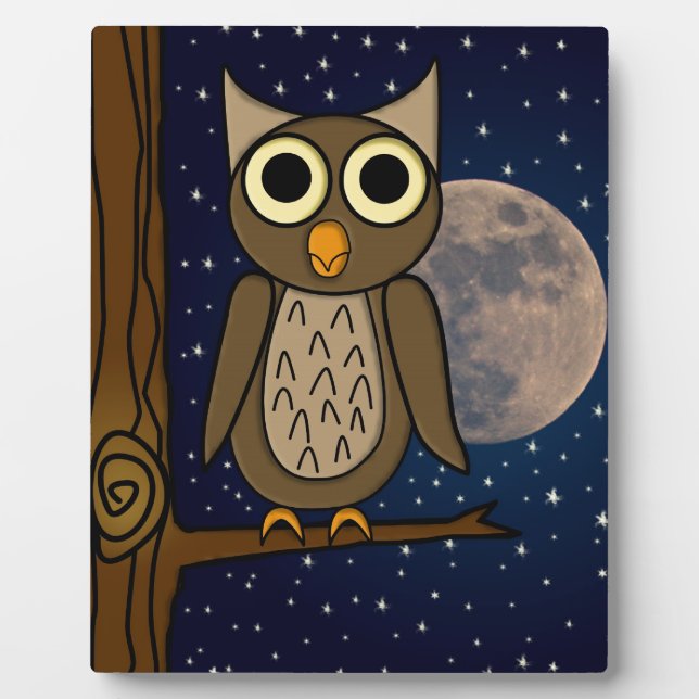 Cute Woodland Bird Artwork Plaque (Front)