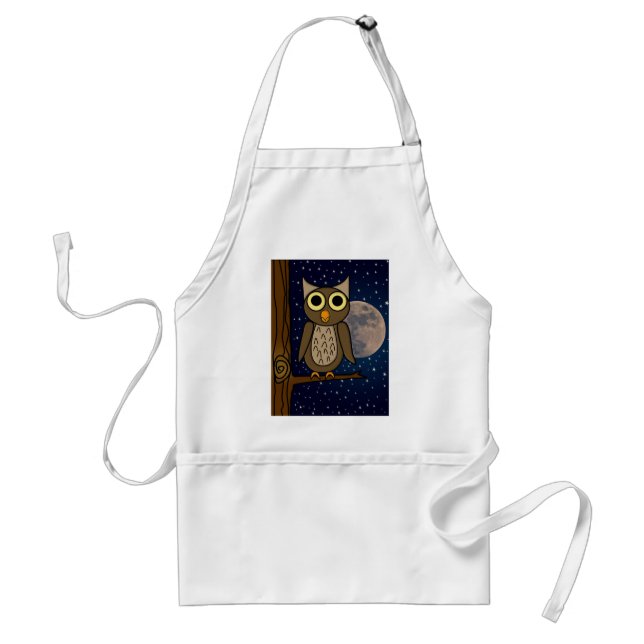 Cute Woodland Bird Artwork Standard Apron (Front)