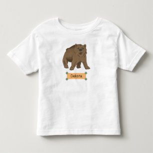 Cute Woodland Brown Bear Cub Toddler T-Shirt