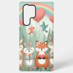 Cute Woodland Creature rainbow valentine's Samsung Galaxy Case