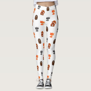 Cute Woodland Creatures Themed Women's Leggings