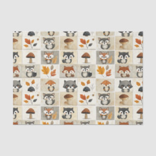 Cute Woodland Critters Pattern: Adorable Animals Tissue Paper