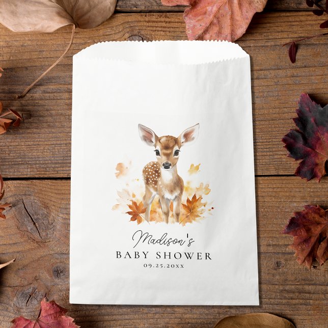 Cute Woodland Deer Fall Baby Shower Favour Bag (Creator Uploaded)