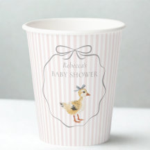Cute Woodland Duckling Watercolor Girl Baby Shower