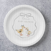 Cute Woodland Ducklings Watercolor Boy Baby Shower
