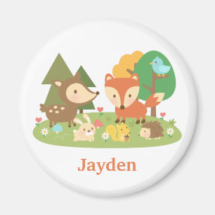 Cute Woodland Forest Animal For Kids Magnet