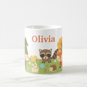 Cute Woodland Forest Animals and Creatures Coffee Mug