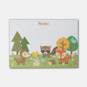 Cute Woodland Forest Animals and Creatures Post-it Notes
