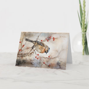 Cute Woodland Forest Animals Christmas Greeting Card