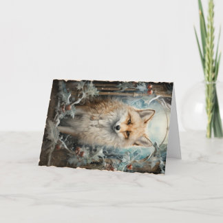 Cute Woodland Forest Animals Christmas Greeting Card