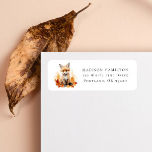 Cute Woodland Fox Return Address Label