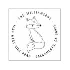 Cute Woodland Fox Rustic Typography Return Address