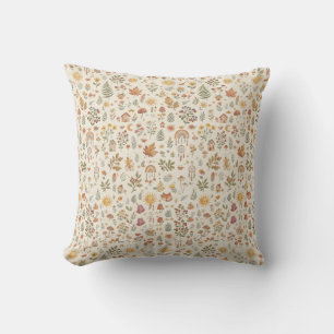 Cute Woodland Fox Sun Rainbow Seamless Pattern Cushion