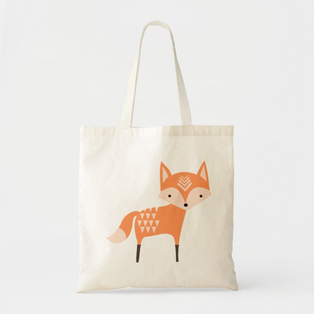 Cute Woodland Fox Tote Bag (Front)