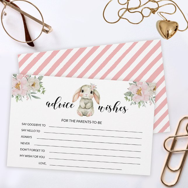Cute Woodland girl baby shower advice wishes Stationery (Creator Uploaded)
