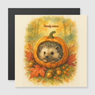 Cute Woodland Harvest Guardian Autumn Watercolor