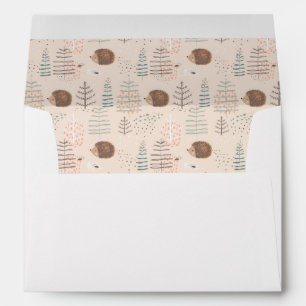 Cute Woodland Hedgehog Pattern Envelope