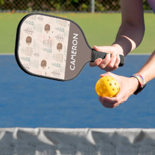 Cute Woodland Hedgehog Pattern Pickleball Paddle