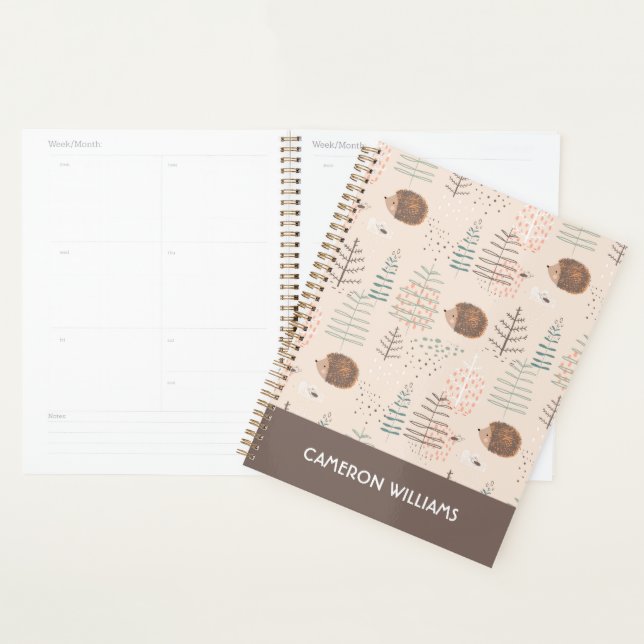Cute Woodland Hedgehog Pattern Planner (Display)