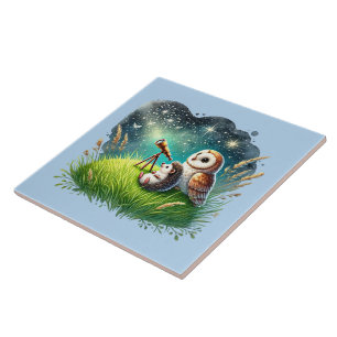 Cute woodland mixed animals  ceramic tile