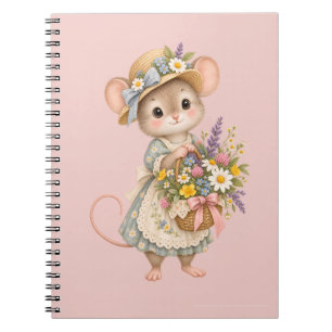 Cute Woodland Mouse – European Cottage Notebook