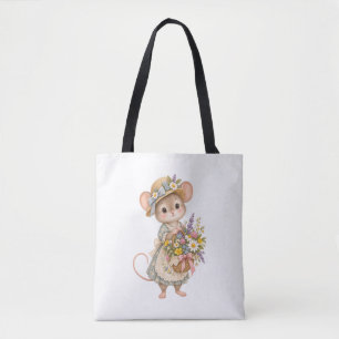 Cute Woodland Mouse – European Cottage Tote Bag