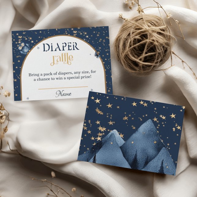 Cute Woodland Night Animal Diaper Raffle Enclosure Card (Creator Uploaded)