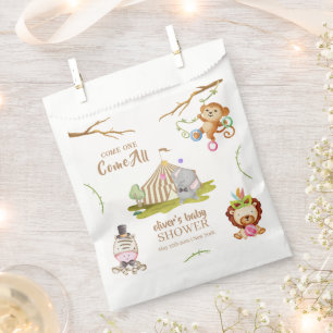 Cute Woodland Safari Animal Circus Baby Shower  Favour Bag
