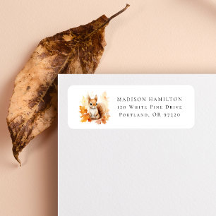 Cute Woodland Squirrel Return Address Label