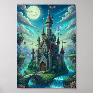 Cute Woodland Sunbeam Fantasy Poster