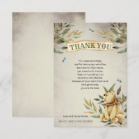 Cute Woodland Teddy Bear Boy Baby Shower