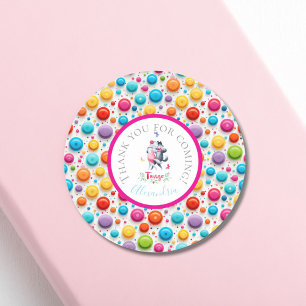 Cute Woodland Wolves Ballroom Dancing the Tango  Classic Round Sticker