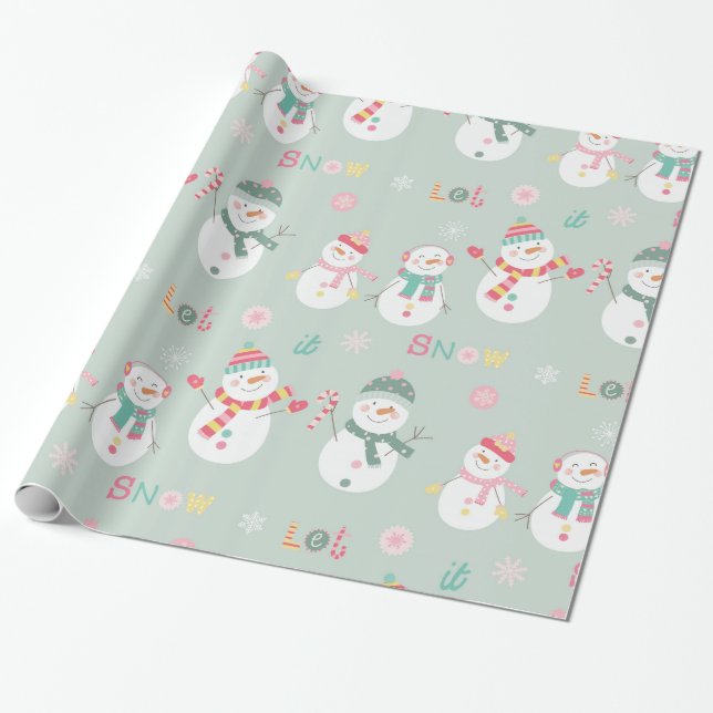 Cute Woodland Wrapping Paper (Unrolled)