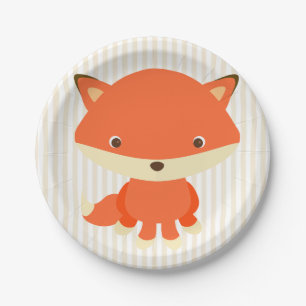 Cute Woodlands Creature Fox Party Cake Plate