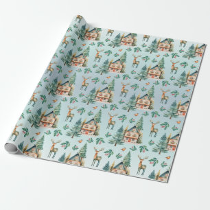 Cute woodlands wrapping paper