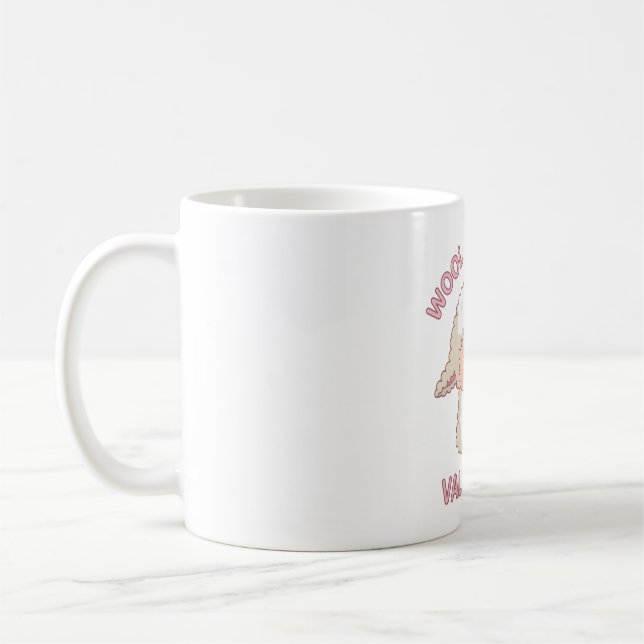 Cute Wool You Be My Valentine Pun Doodle Coffee Mug (Left)