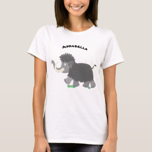 Cute woolly mammoth cartoon illustration T-Shirt