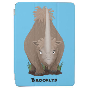 Cute woolly rhino elasmotherium cartoon  iPad air cover