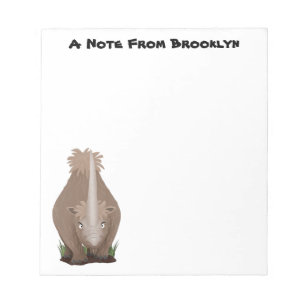 Cute woolly rhino elasmotherium cartoon notepad