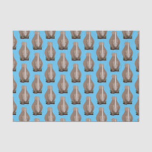 Cute woolly rhino elasmotherium cartoon tissue paper
